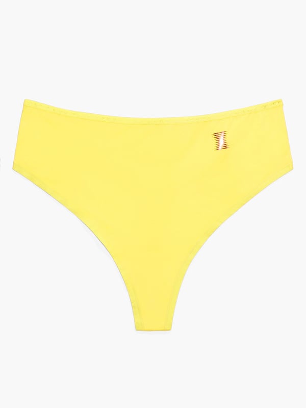 Core Microfiber Thong with Logo Waistband