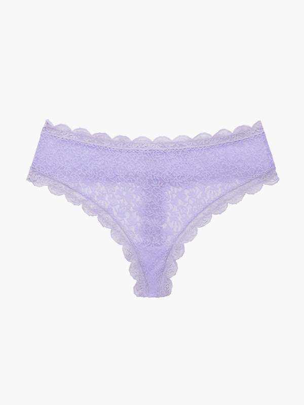 Helenca Lace High-Waist Thong in Purple | SAVAGE X FENTY