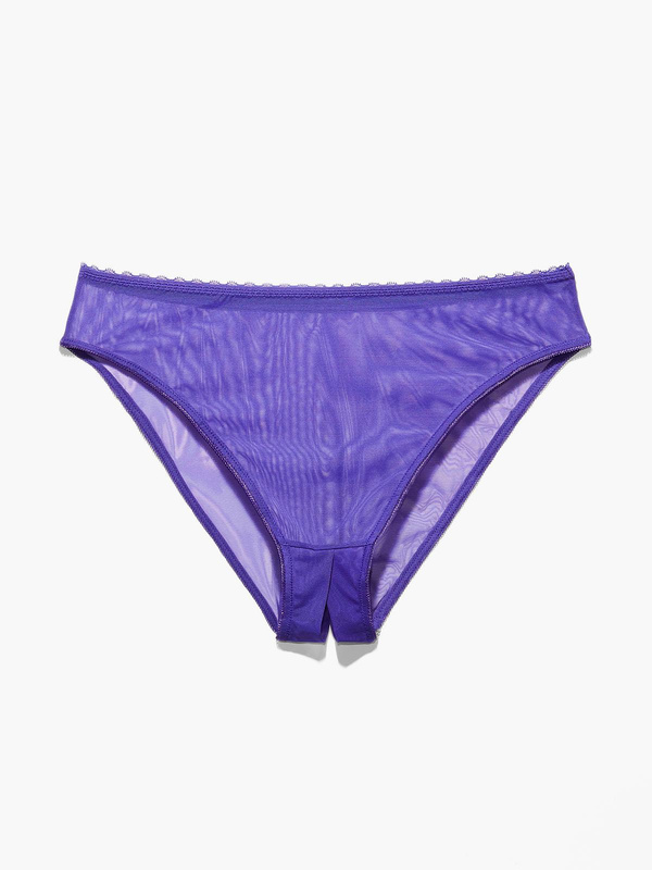 Mesh Crotchless High-Leg Bikini in Blue | SAVAGE X FENTY