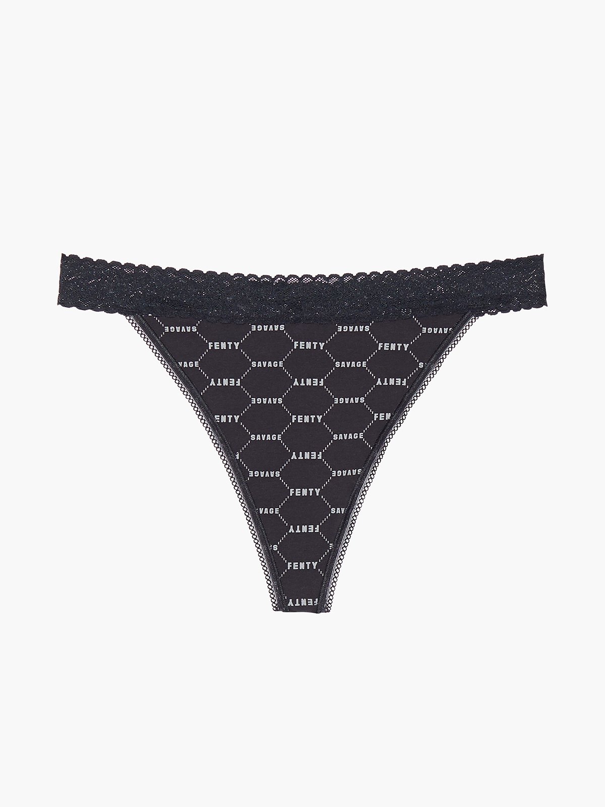 Almost Everyday Lace Thong Panty - Black