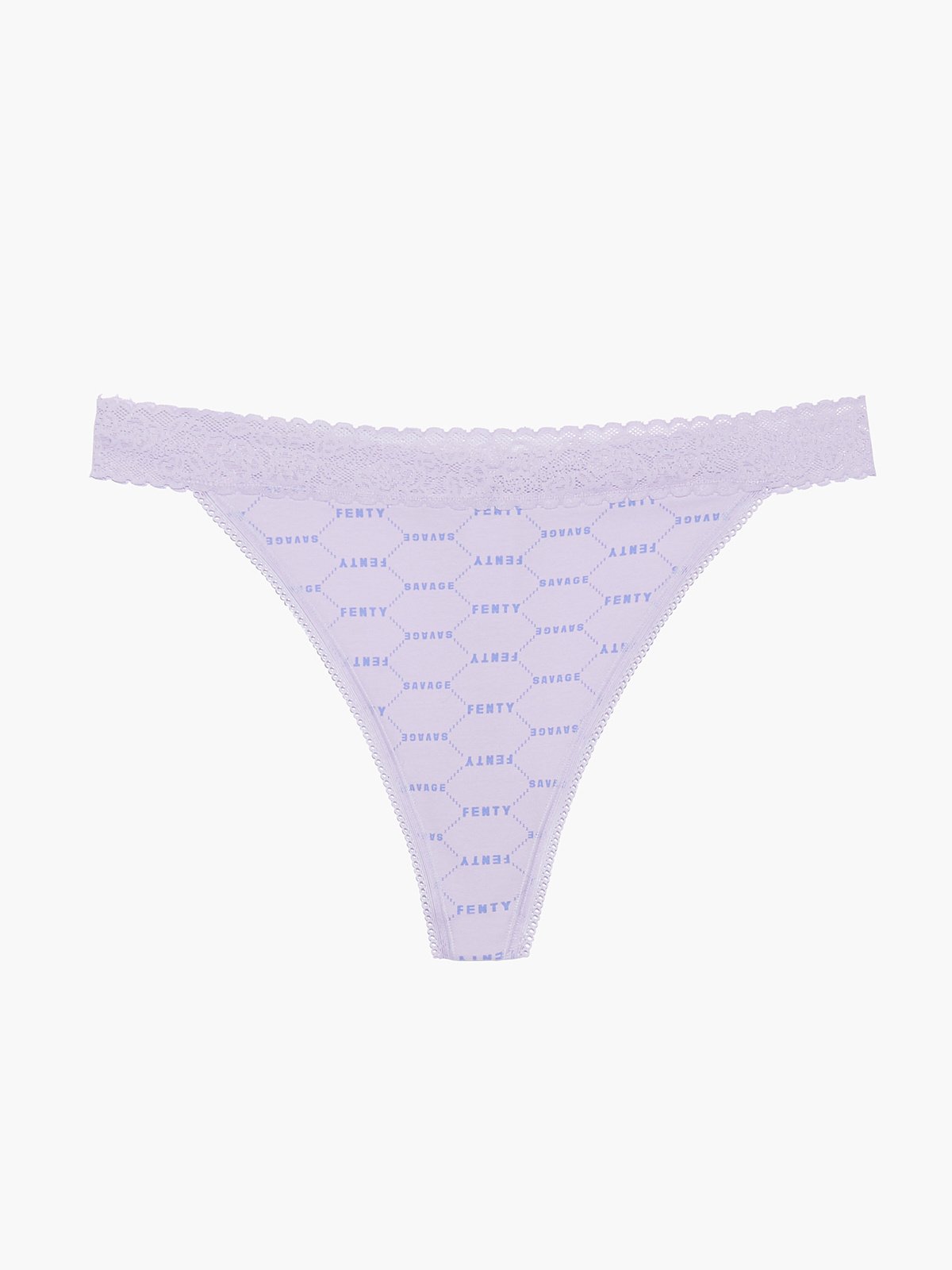 Cotton Essentials Lace-Trim Thong Panty