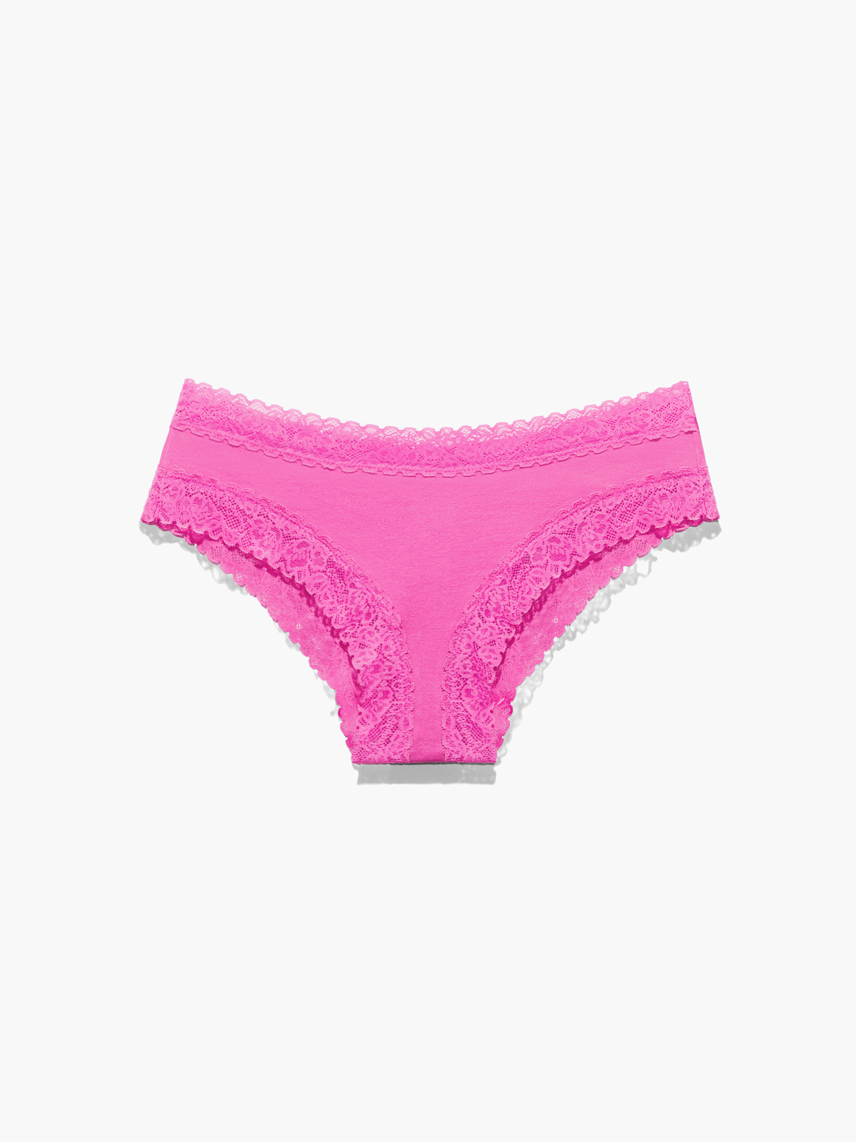 Cotton Essentials Lace-Trim Cheeky Knickers in Pink | SAVAGE X FENTY UK ...