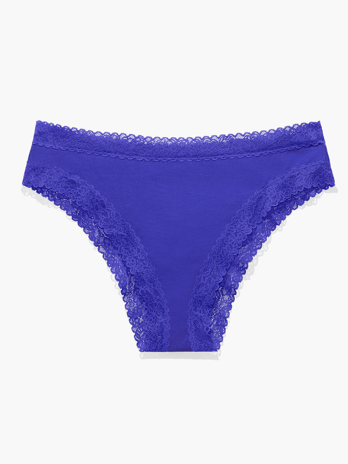 Bonded Cotton Cheeky Panty - Silver blue