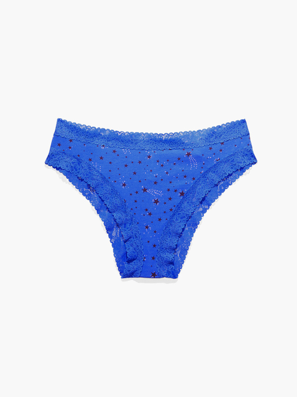 Lace Cheeky Panty - Twilight blue