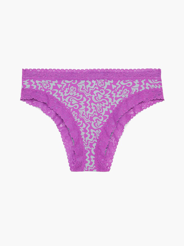 Cotton Essentials Lace-Trim Cheeky Panty in Multi | SAVAGE X FENTY