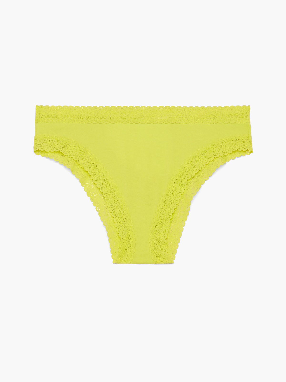 Underwear in lace and microfiber - Yellow