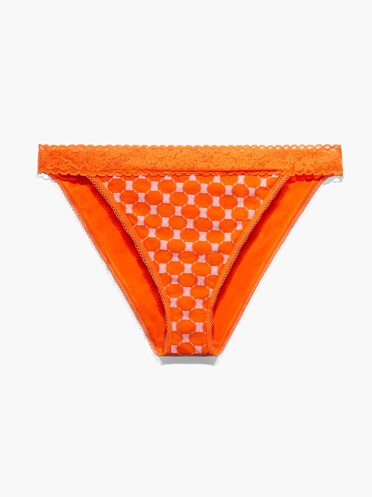 Cotton Essentials Lace-Trim Bikini in Multi & Orange | SAVAGE X FENTY