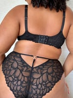 Savage Not Sorry Lace Cheeky Panty in Black