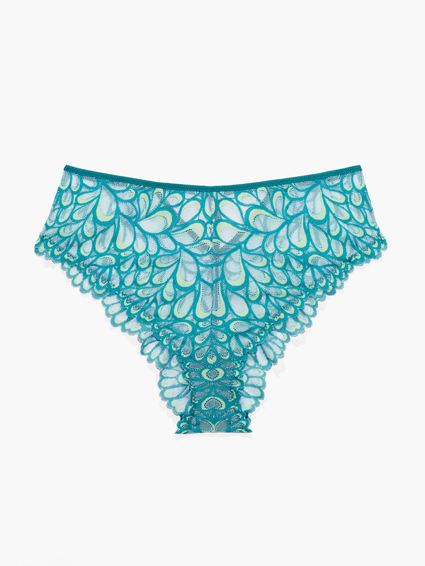 Savage Not Sorry Lace Cheeky Panty in Blue & Green & Multi | SAVAGE X FENTY