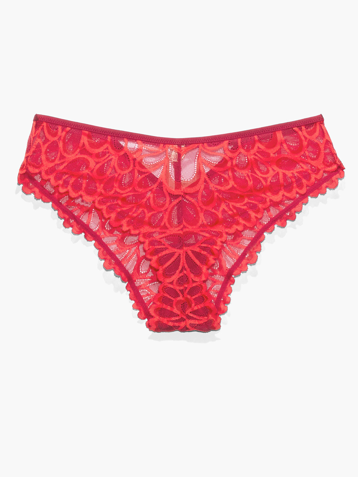 Savage Not Sorry Lace Cheeky Panty in Pink & Red