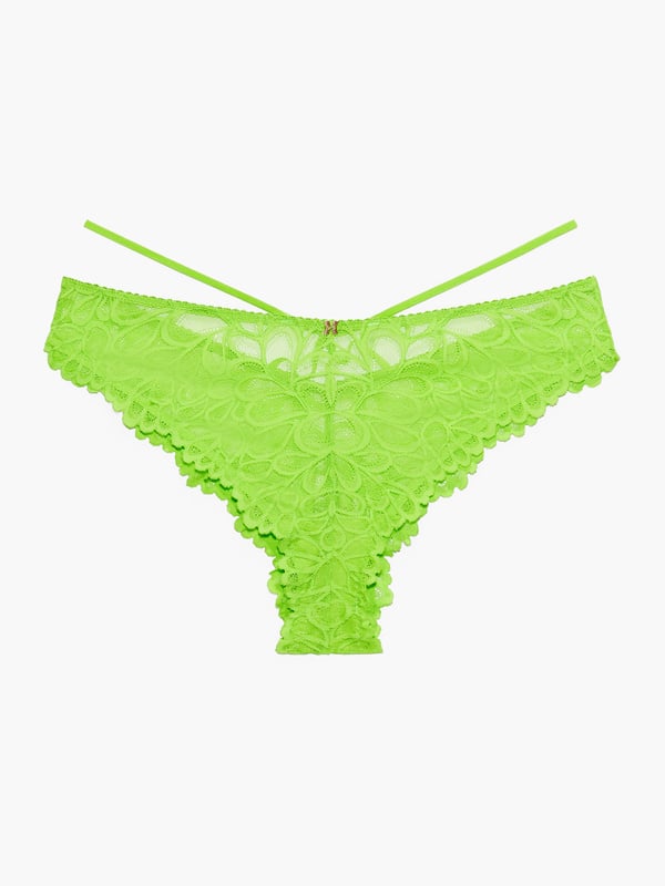 Savage Not Sorry Strappy Lace Brazilian in Green