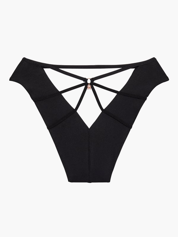Savage Not Sorry Open Back Strappy Brazilian in Black | SAVAGE X FENTY