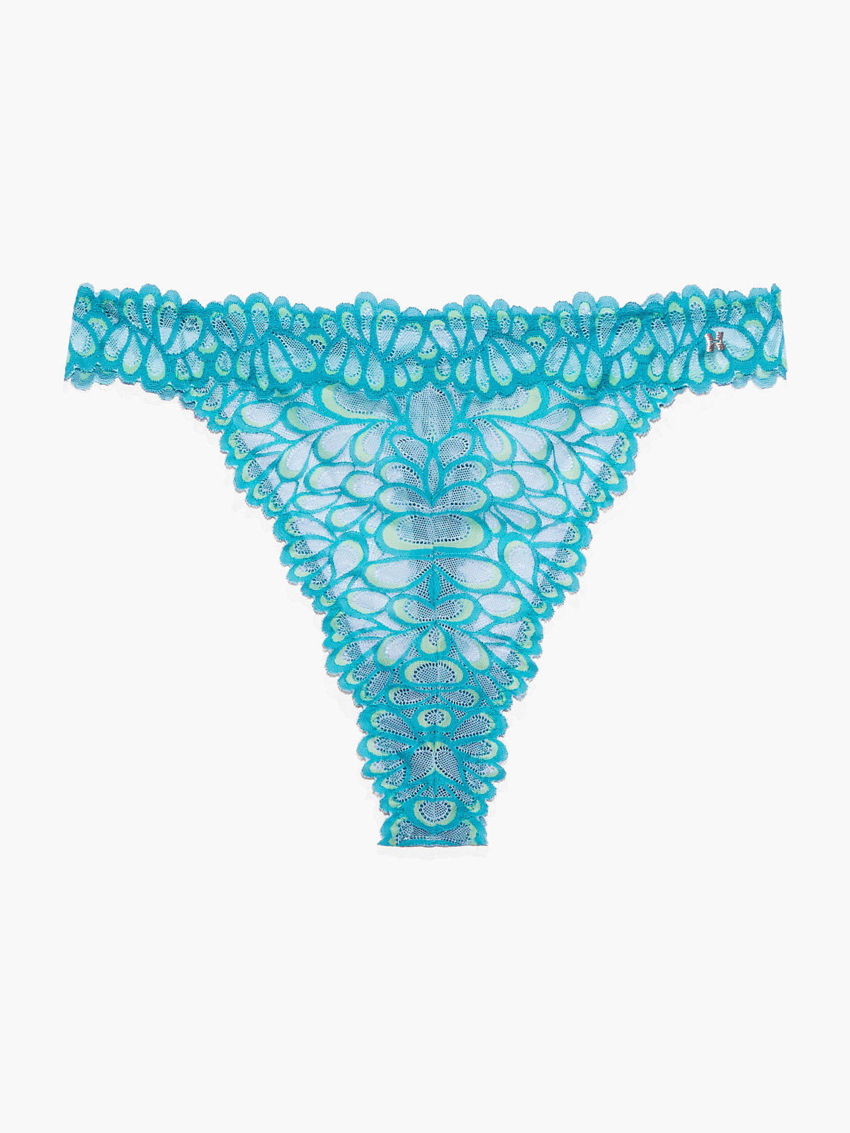 Savage Not Sorry Lace Thong in Blue & Green & Multi | SAVAGE X FENTY