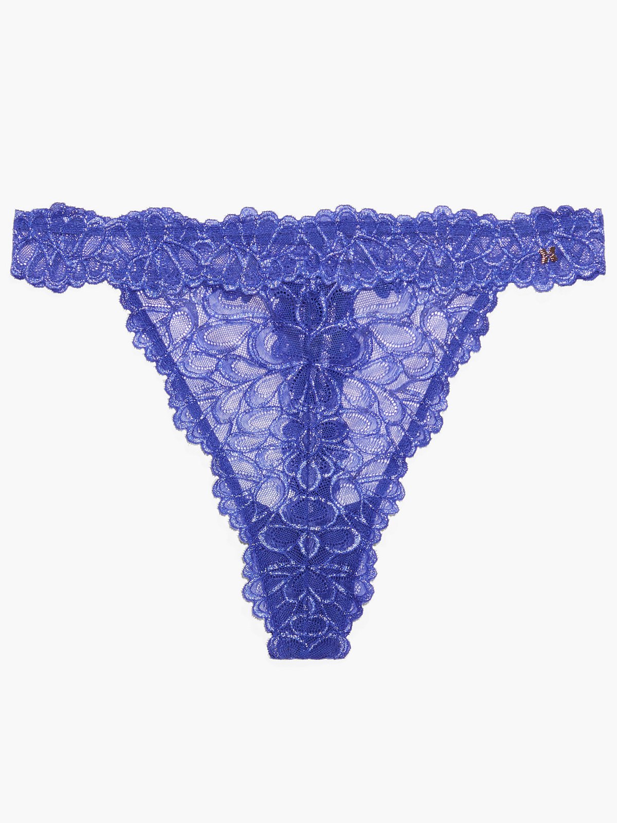 Savage Not Sorry Lace Thong Panty in Blue