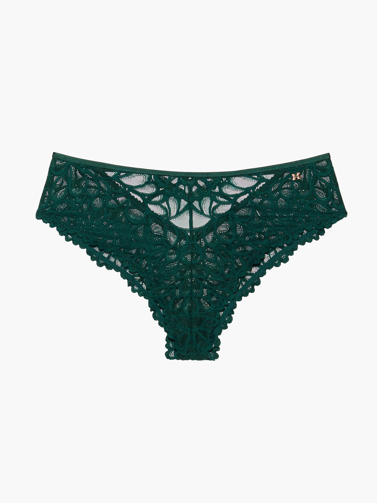  XOUVY Sexy Lace Green Underwear Wire Free Comfortable