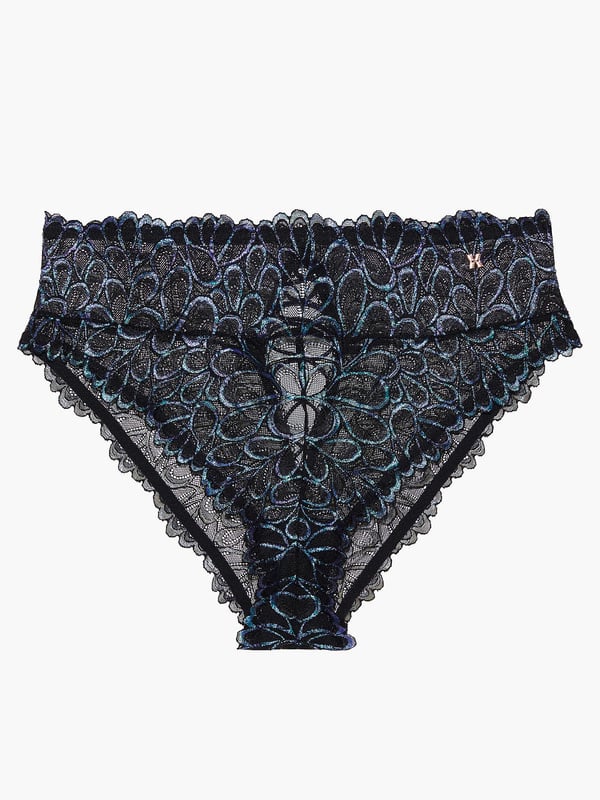 Savage Not Sorry Open Back Lace-Up Cheeky in Black & Multi | SAVAGE X FENTY