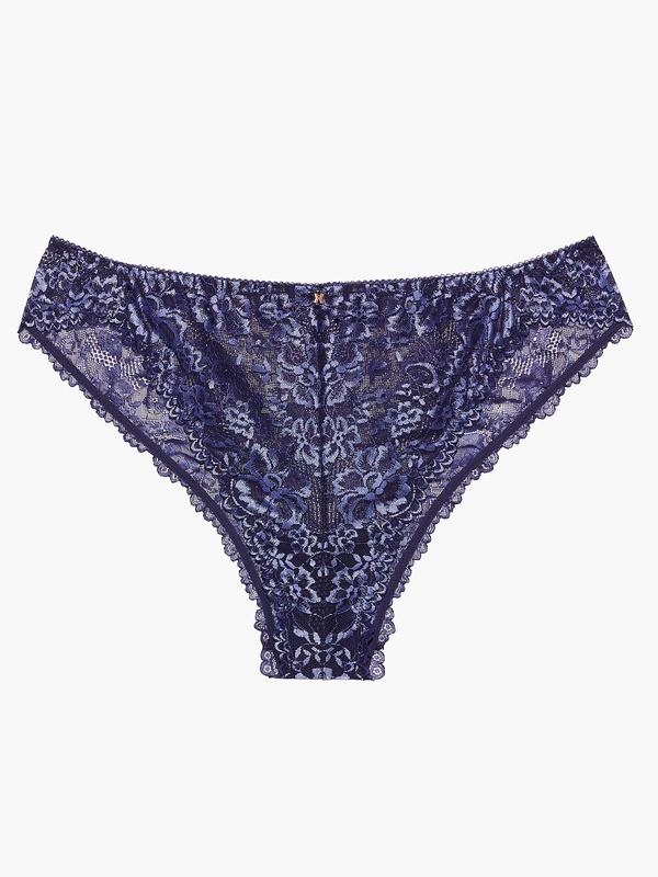 Floral Lace High Leg Brazilian in Blue & Multi | SAVAGE X FENTY UK ...