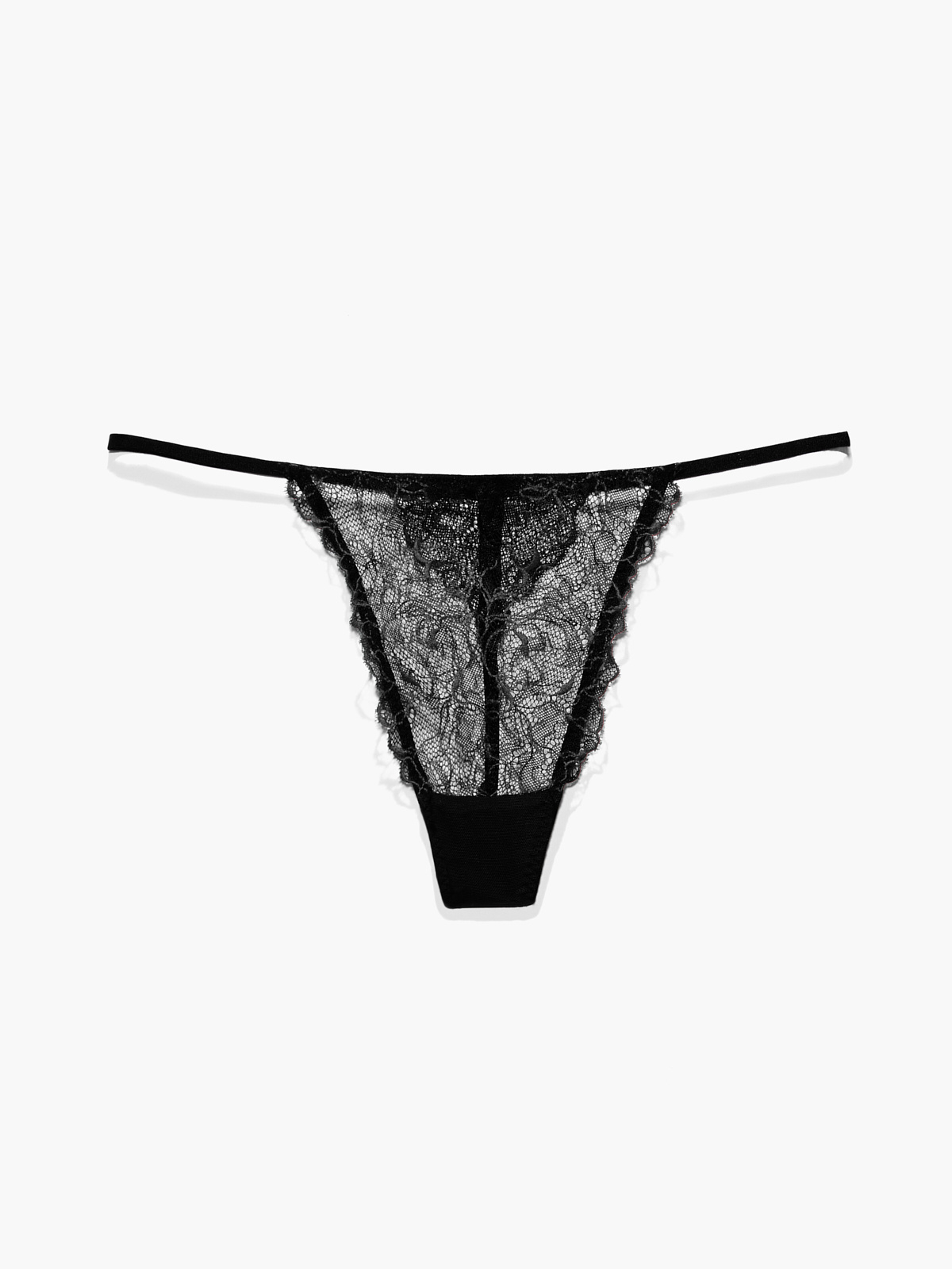 Embroidered Lace G-String in Black | SAVAGE X FENTY