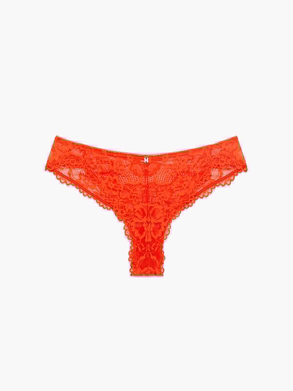 Floral Lace HighLeg Brazilian Panty in Red SAVAGE X FENTY