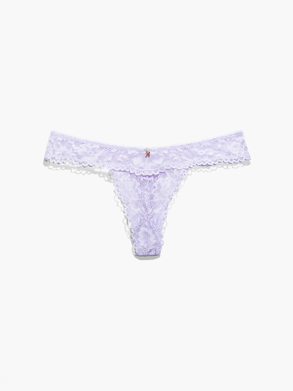 Floral Lace Thong in Purple | SAVAGE X FENTY France