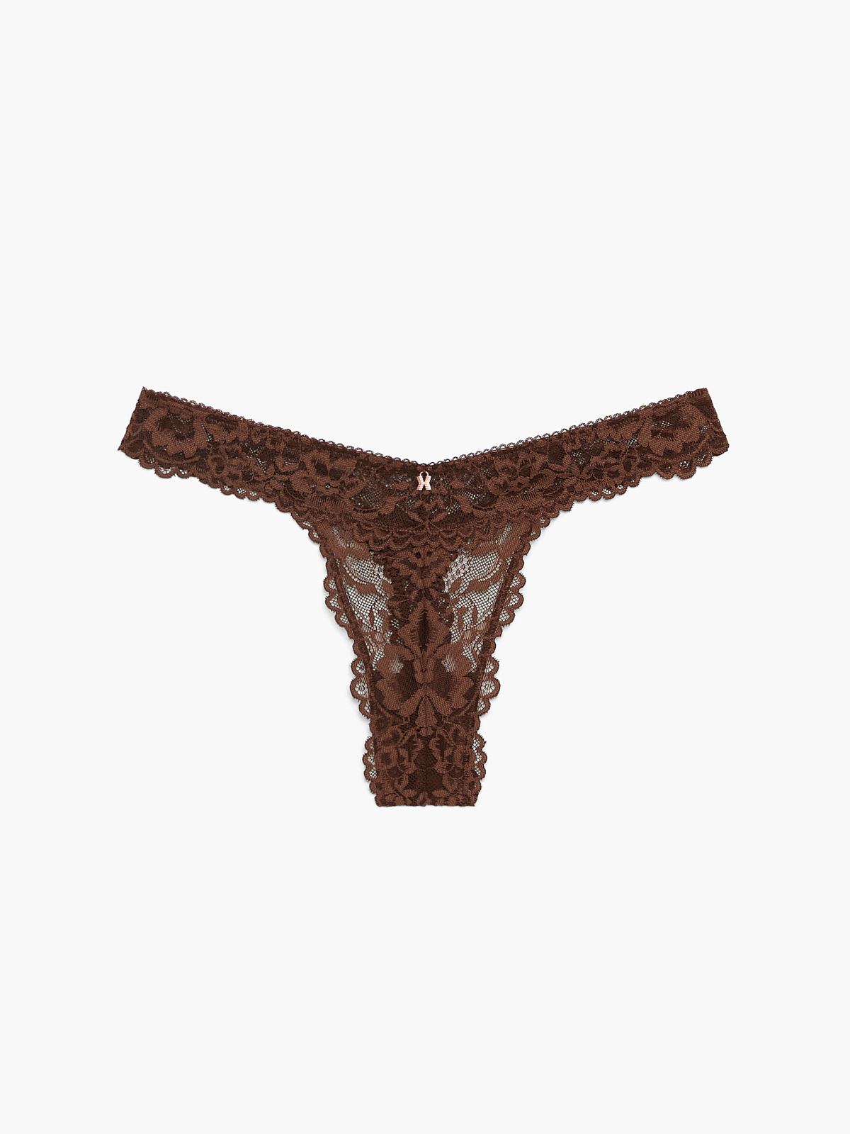 Floral Lace HighWaist Thong Panty in Brown SAVAGE X FENTY