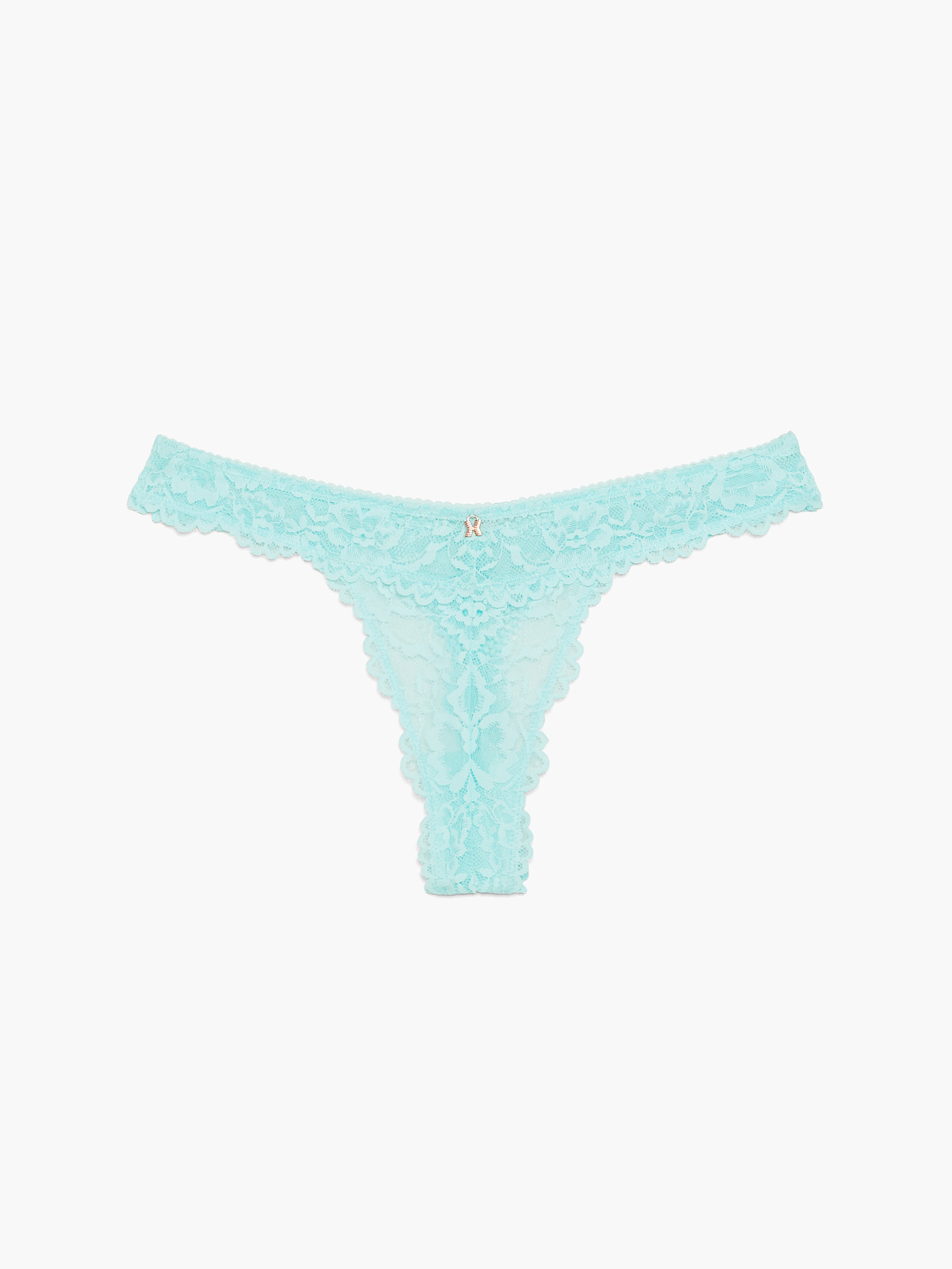 Floral Lace High-Waist Thong Panty in Blue | SAVAGE X FENTY