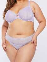 Floral Lace Cheeky Panty in Purple