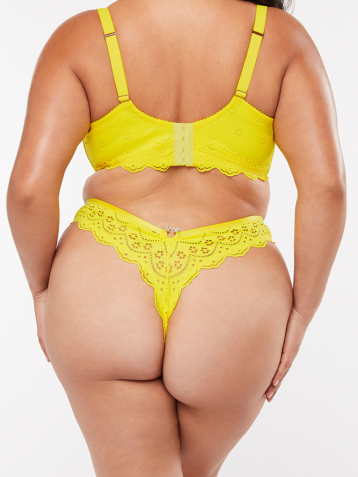 CLZOUD Wide Band Bras for Women Yellow Polyester Ladies No Steel
