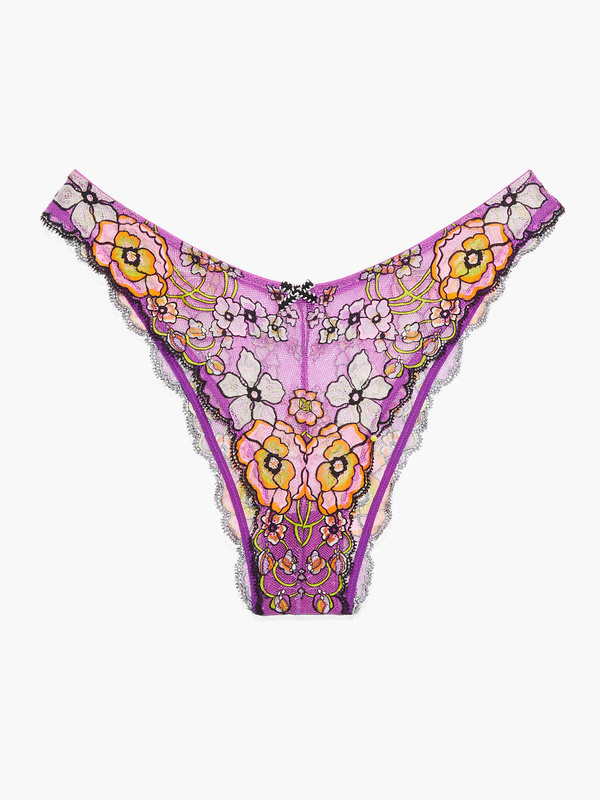 Mod Poppy Lace Brazilian in Multi & Purple | SAVAGE X FENTY France
