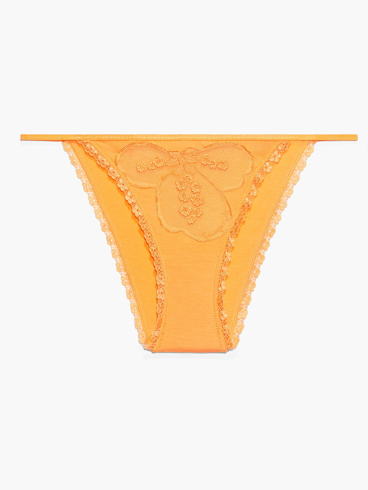 A Peek Behind the Lace String Bikini in Orange