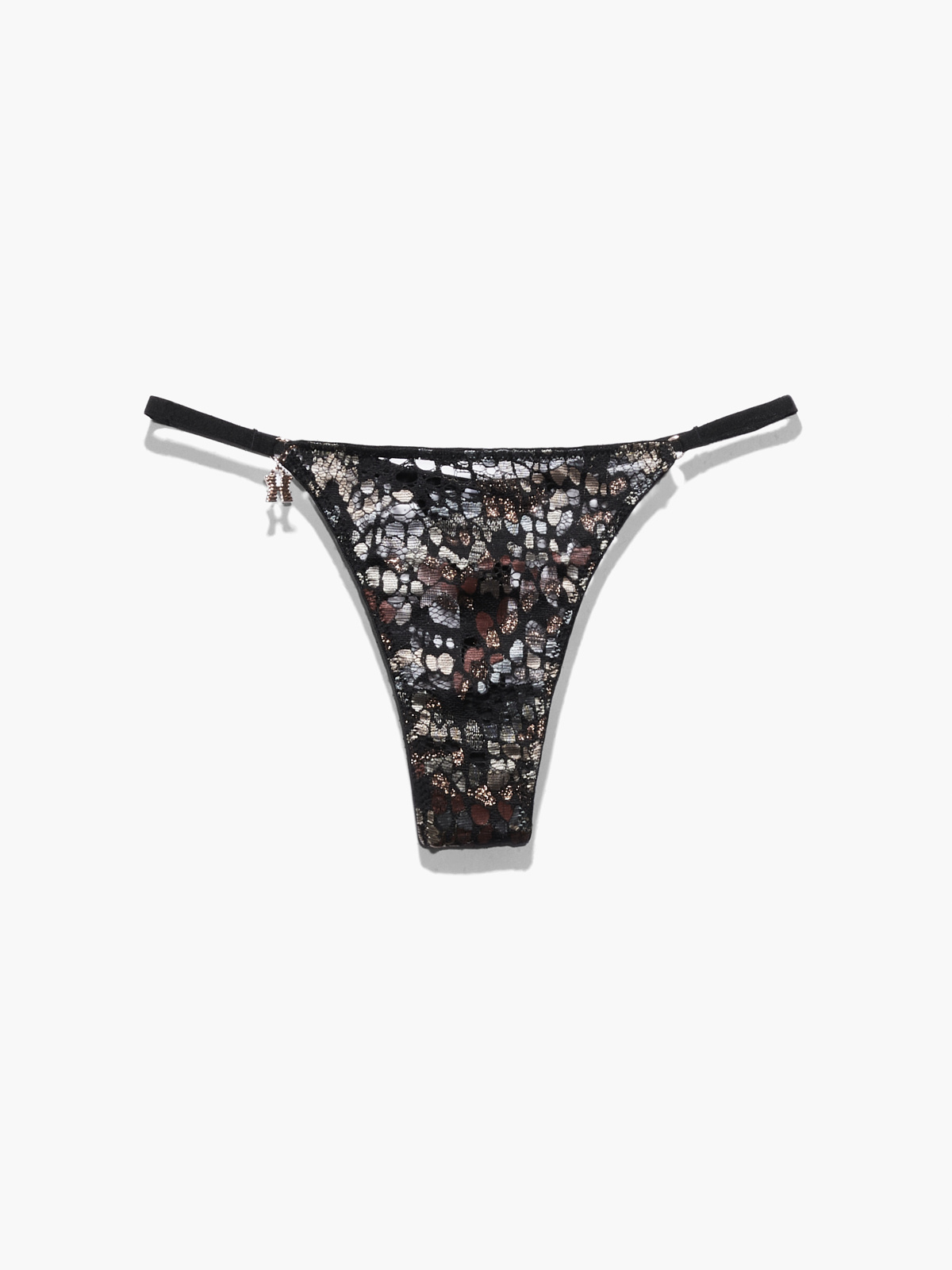 Cold-Hearted Snake Lace Thong in Black & Brown & Multi | SAVAGE X FENTY