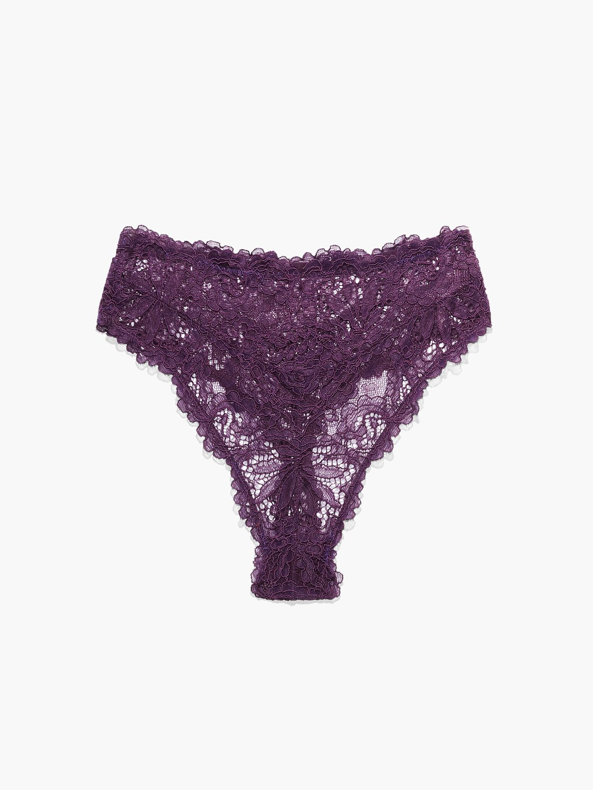 Romantic Corded Lace High Waist Thong Panty In Purple Savage X Fenty France