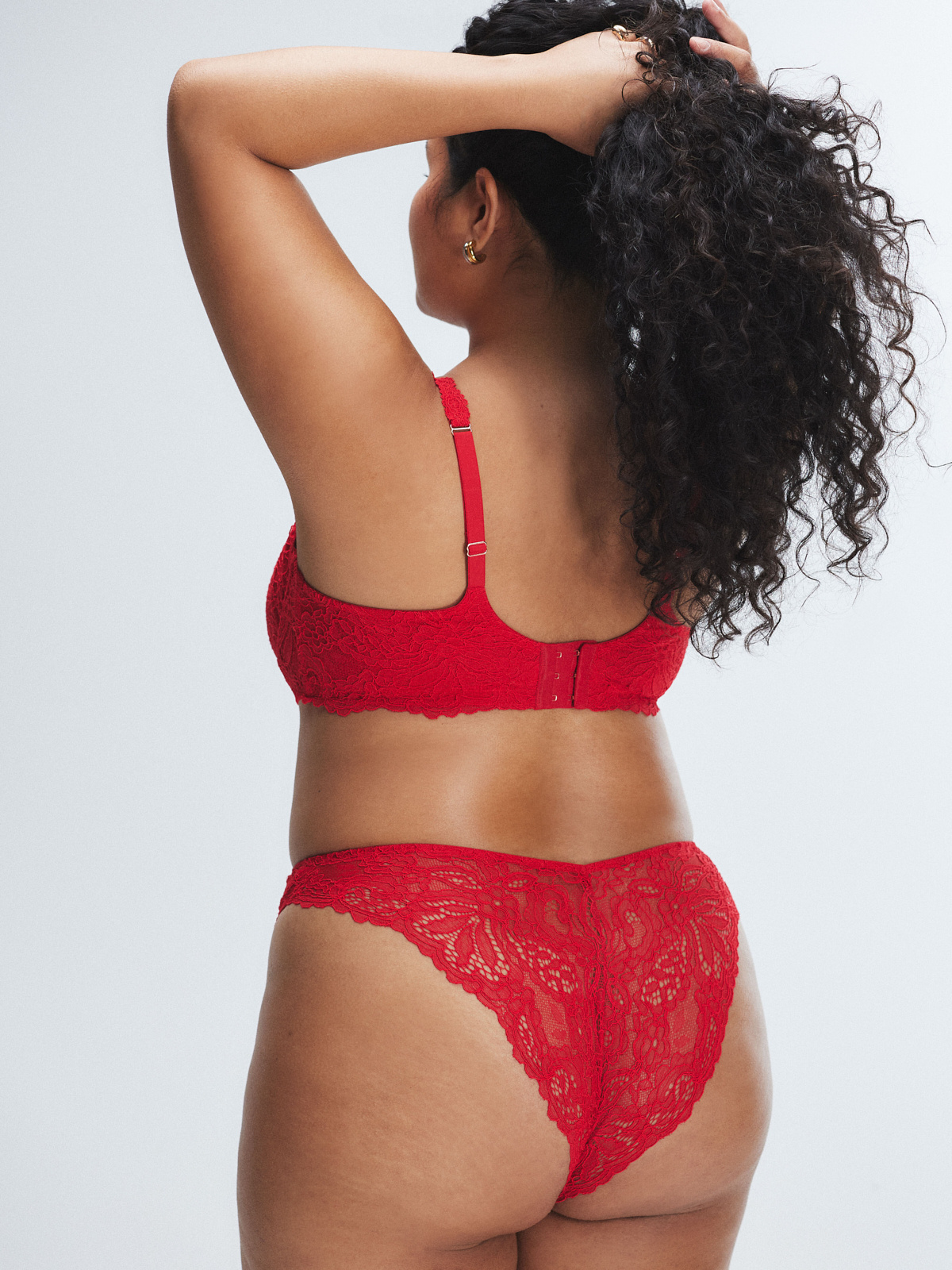 Romantic Corded Lace Brazilian Panty in Red | SAVAGE X FENTY