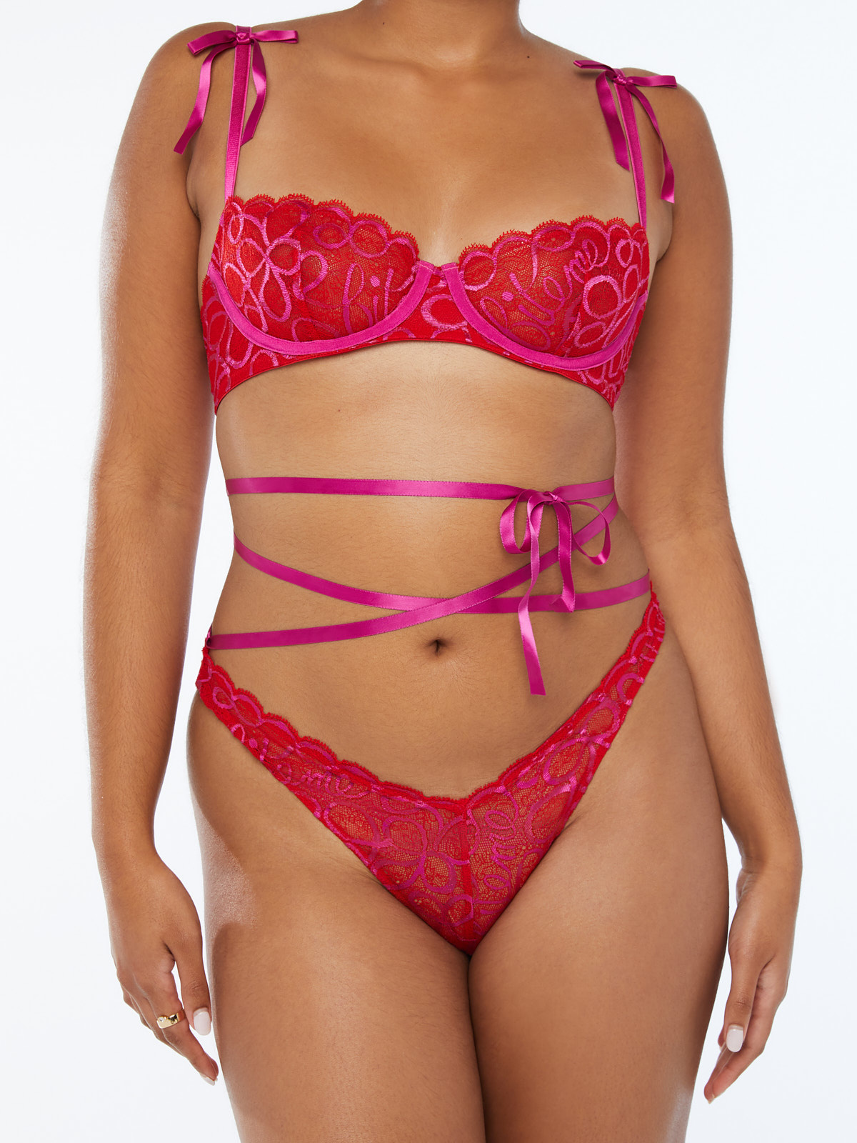 Lace Thong in Red  SAVAGE X FENTY UK United Kingdom