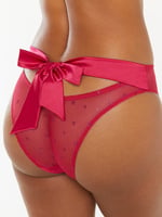 Gift Me More High Leg Crotchless Bikini In Red Savage X Fenty