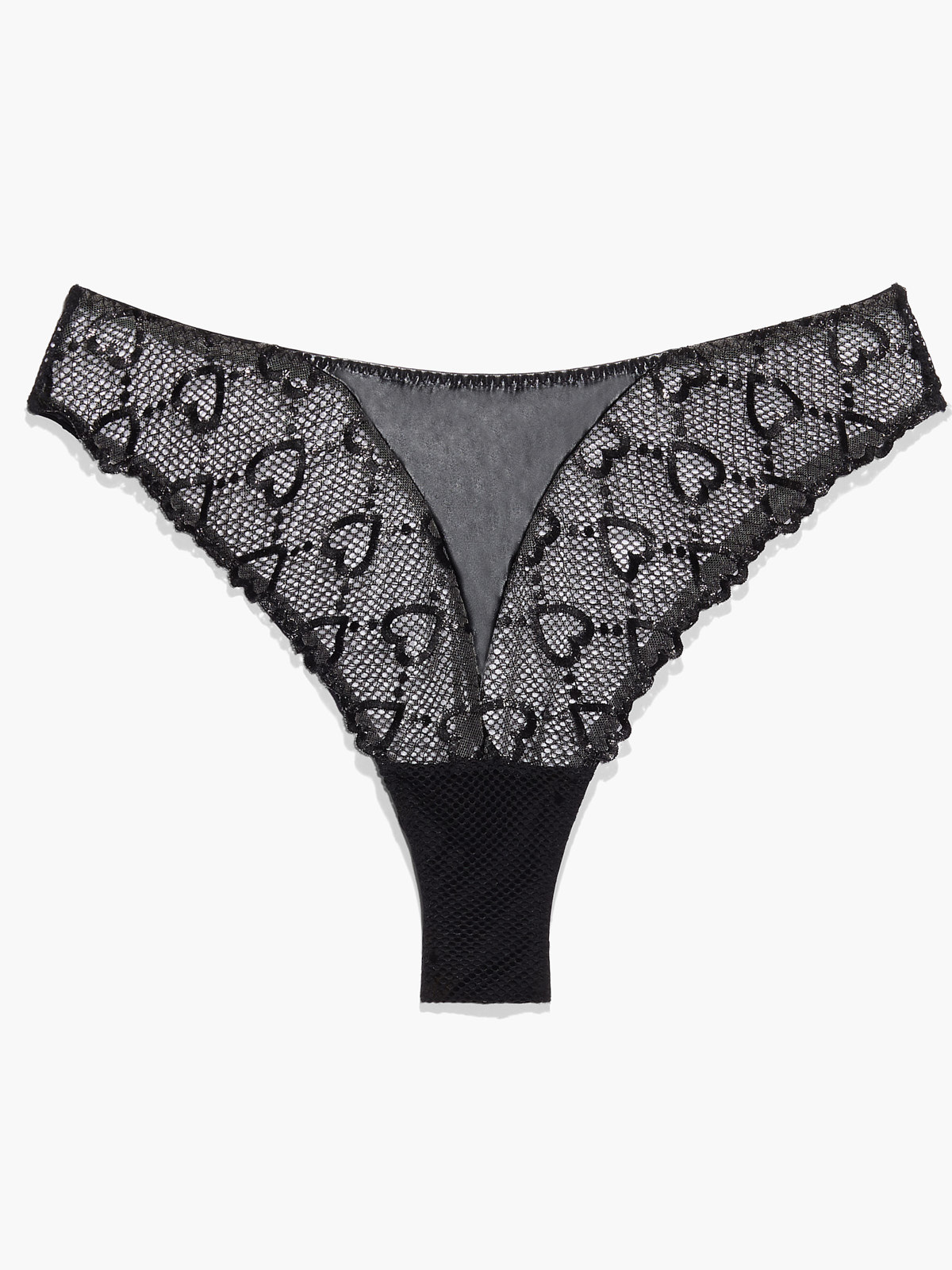 FLO-DENTAL BUQUE black lacy brazilian cut underwear