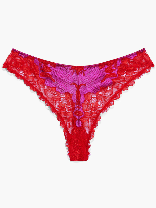 Lace'd Up Thong in Multi & Pink & Red | SAVAGE X FENTY Netherlands