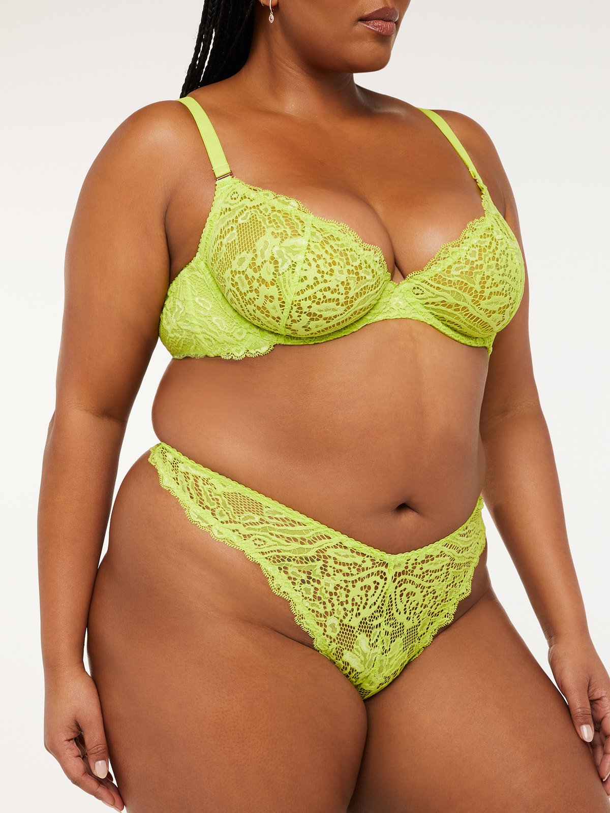 Candie's® Lace Cheeky Panty-Neon Green, Candie's panties ar…