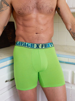 1900s Rib Long Boxer Briefs in Green