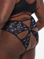 Butterfly Wings Lace & Mesh Crotchless Panty