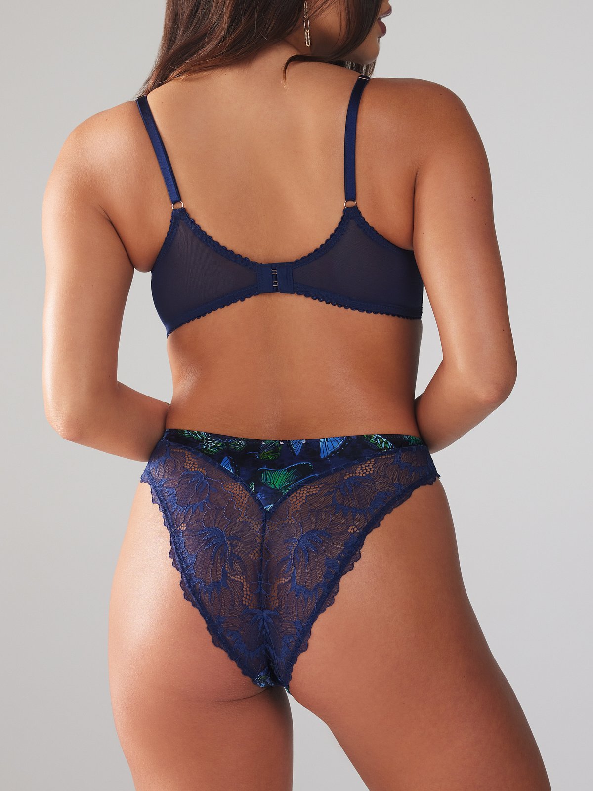 Sexy Butterfly Lace Thong Low Waist Lace Cheeky Panties