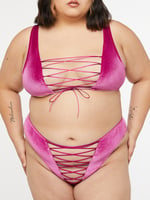 Velvet Vixen Brazilian Panty in Pink & Purple