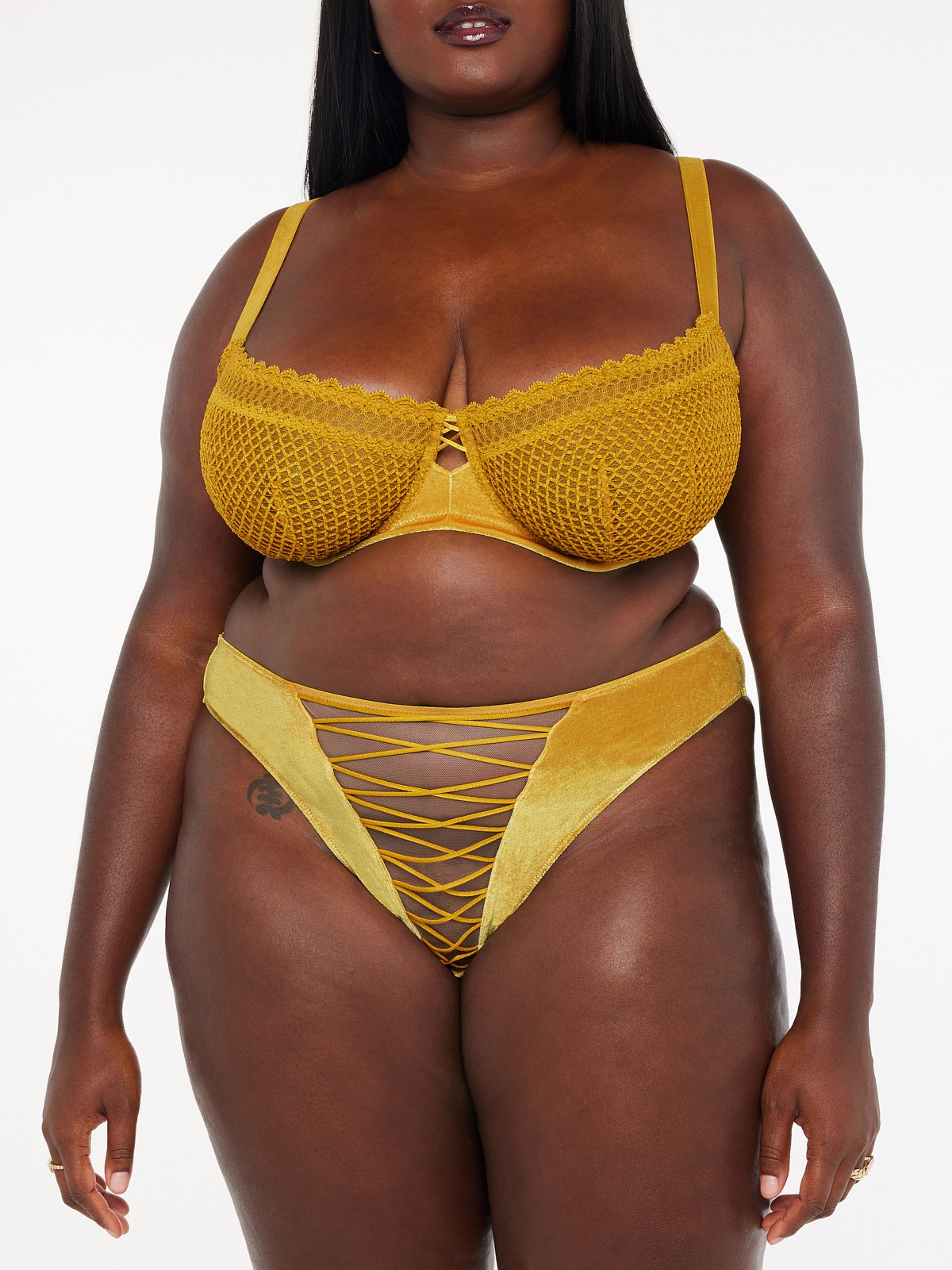 Velvet Vixen Brazilian Panty in Yellow
