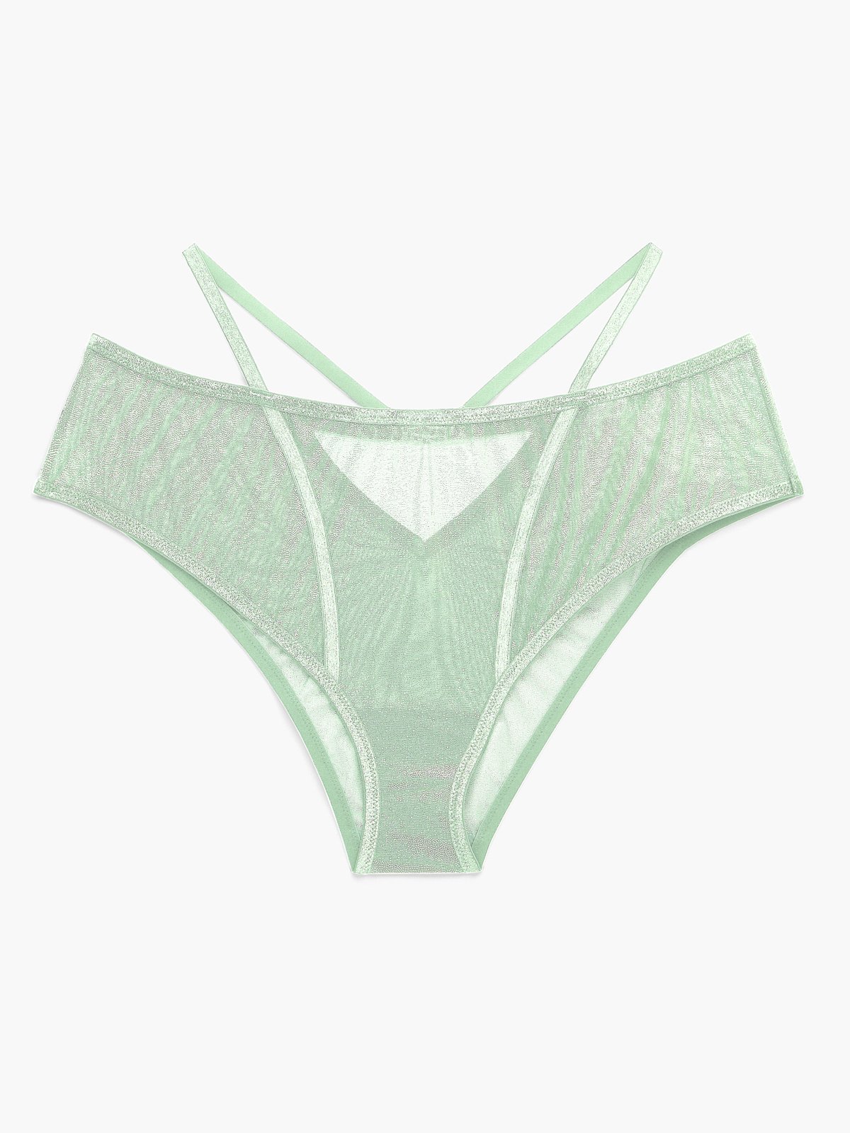 Going Platinum Mesh Cheeky Panty in Green
