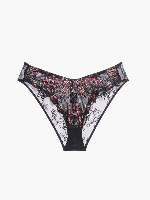 Nymph Nouveau Lace Cheeky Knickers in Black SAVAGE X FENTY UK United