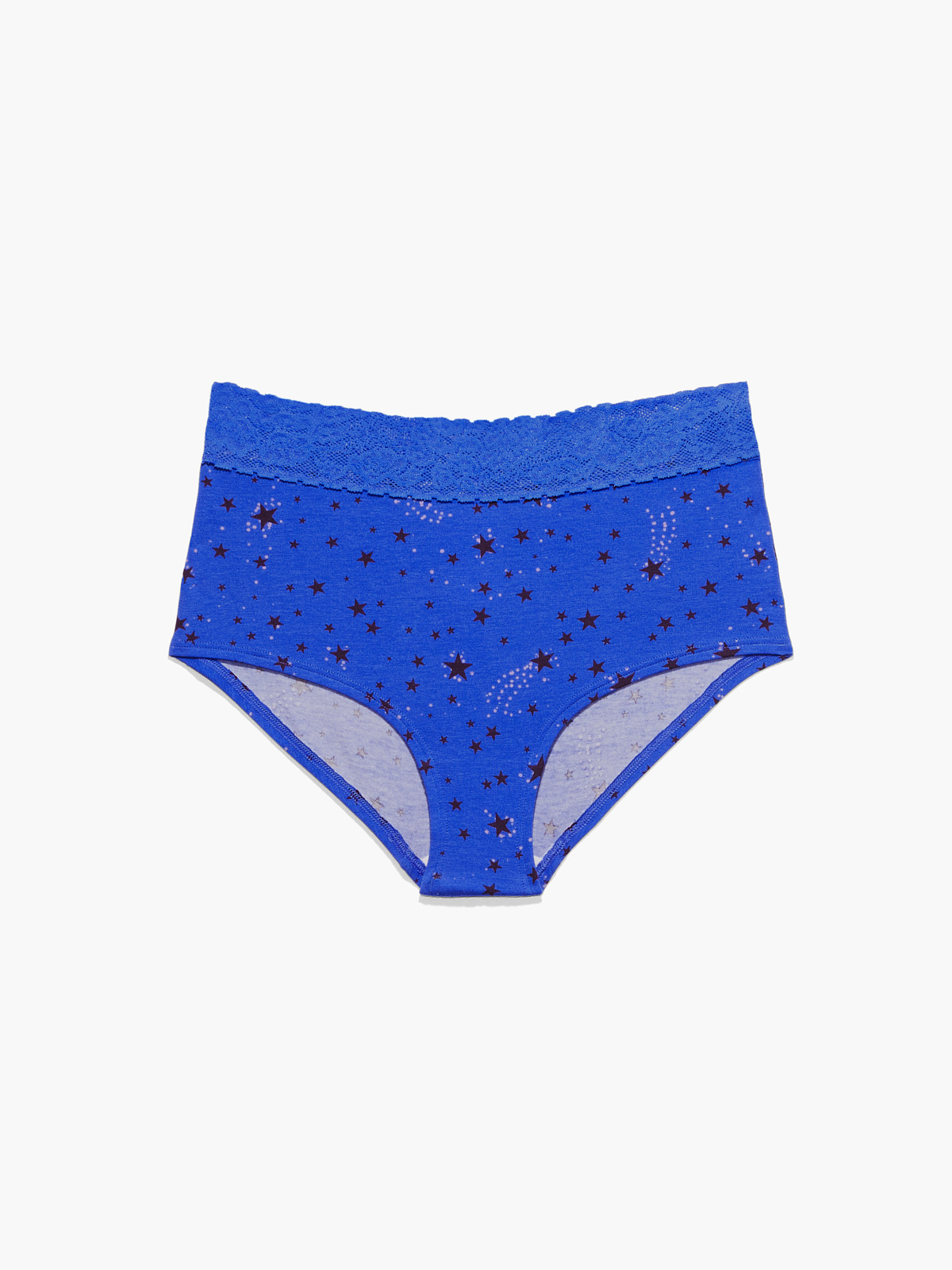 Cotton Essentials LaceTrim Boy Short Panty in Blue SAVAGE X FENTY