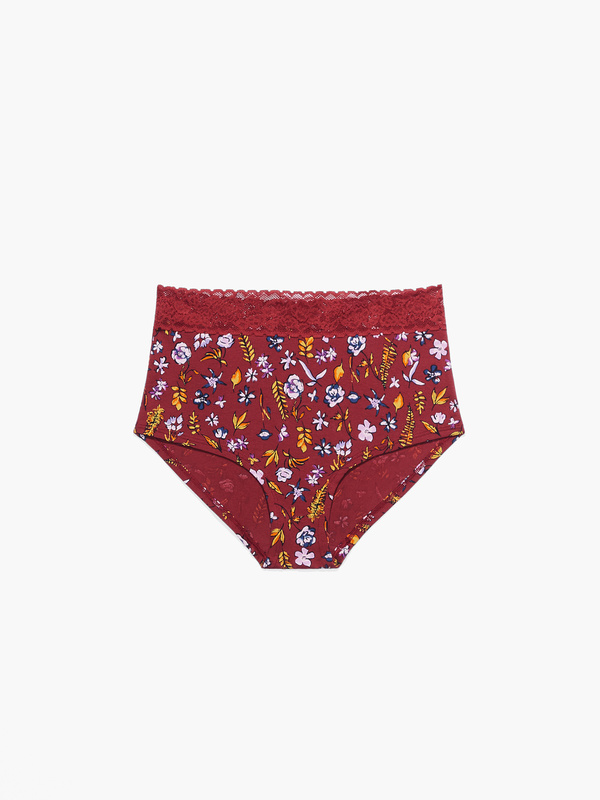 Cotton Essentials Boy Short Panty in Multi & Red | SAVAGE X FENTY