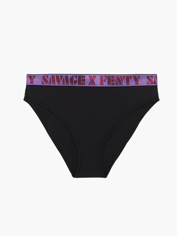 Forever Savage High-Leg Bikini Panty in Black | SAVAGE X FENTY