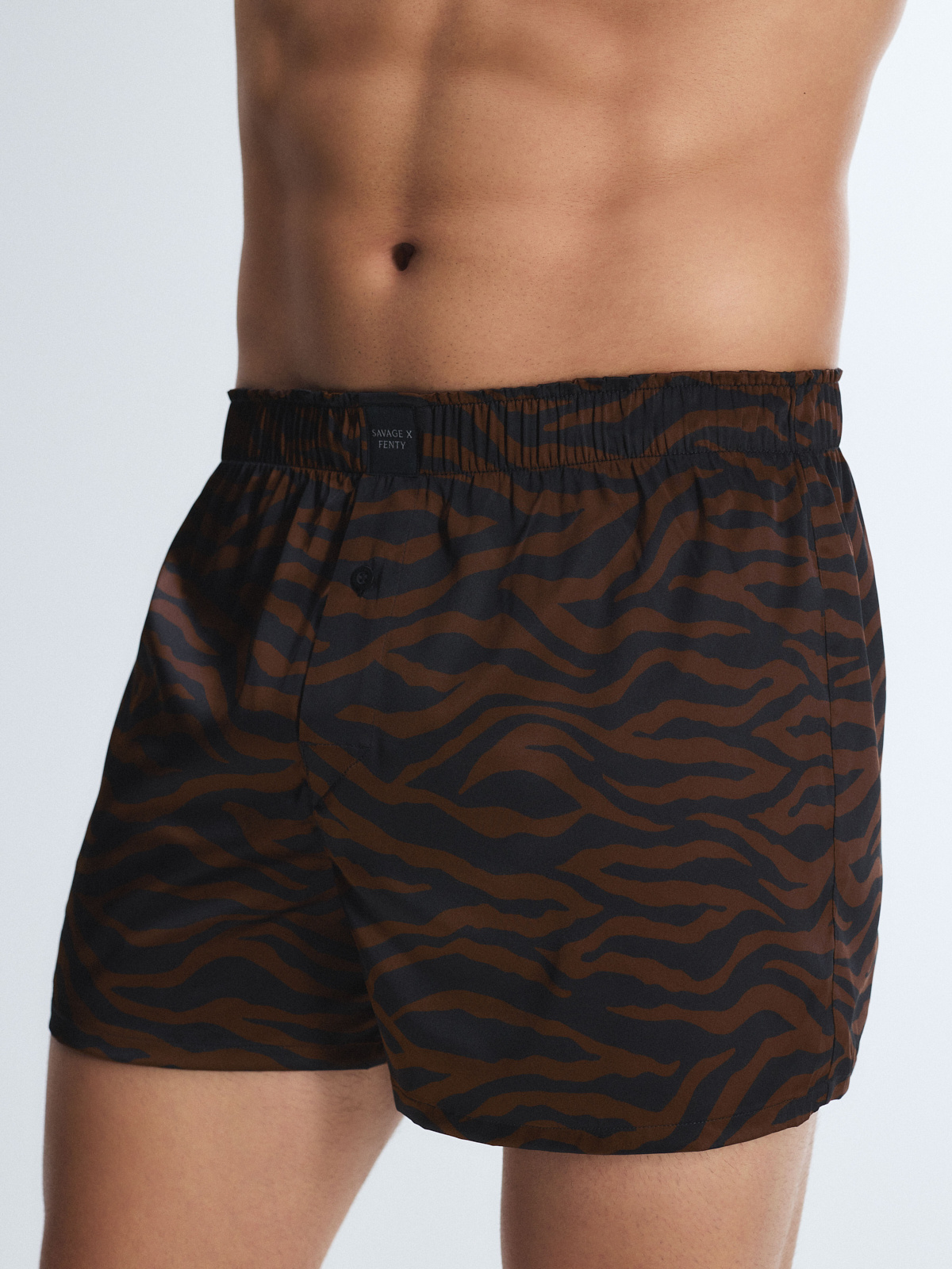 Savage X Satin Boxers in Black & Brown | SAVAGE X FENTY