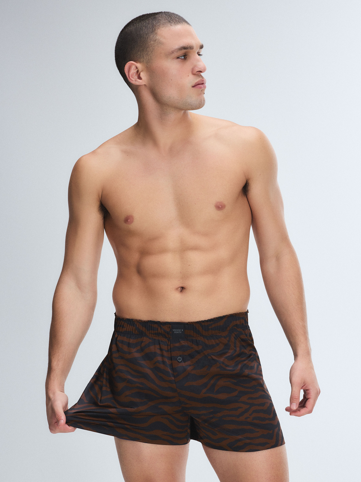 Savage X Satin Boxers in Black & Brown | SAVAGE X FENTY
